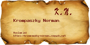 Krompaszky Norman névjegykártya